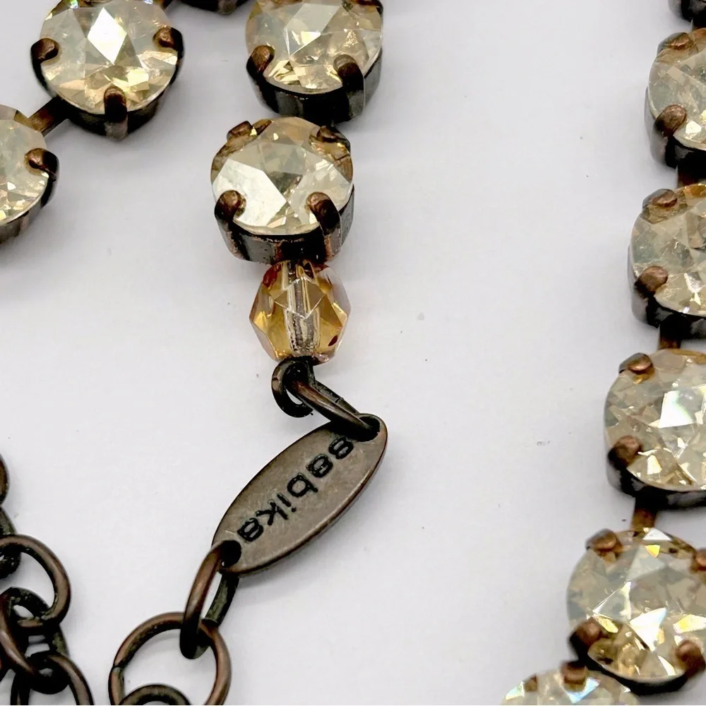 Sabika Peach Crystal in Copper Setting Necklace 2017